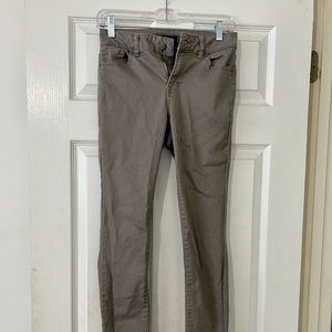 Gray spandex denim pants